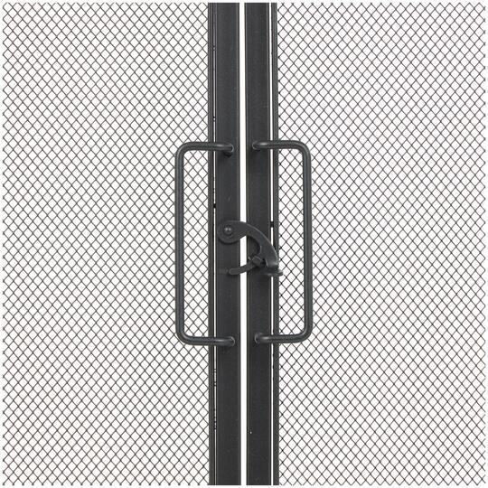 39" Black Metal Minimalistic Single Panel Fireplace Screen